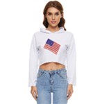 Betsy Ross American Flag Lightweight Cropped Hoodie