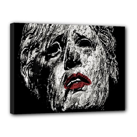 Creepy Head Sculpture Artwork Canvas 16  X 12  (stretched) by dflcprintsclothing