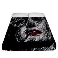 Creepy Head Sculpture Artwork Fitted Sheet (queen Size) by dflcprintsclothing
