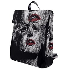 Creepy Head Sculpture Artwork Flap Top Backpack by dflcprintsclothing