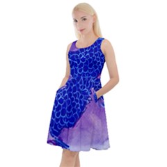 Blue Moon Arising With Pockets  Original Watercolor Transformed To Wearable Art By Pansy by Pansy