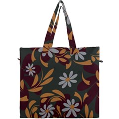 Folk Flowers Pattern Floral Surface Design Canvas Travel Bag by Eskimos