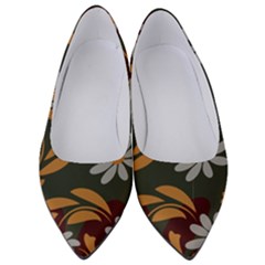 Folk Flowers Pattern Floral Surface Design Women s Low Heels by Eskimos