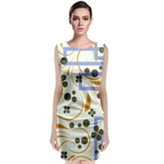 Folk Flowers Pattern Floral Surface Design Classic Sleeveless Midi Dress by Eskimos