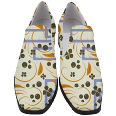 Folk Flowers Pattern Floral Surface Design Women Slip On Heel Loafers