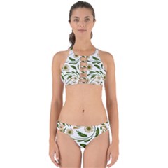 Folk Flowers Pattern Floral Surface Design Perfectly Cut Out Bikini Set by Eskimos