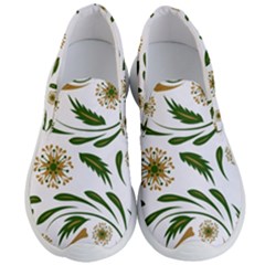 Folk Flowers Pattern Floral Surface Design Men s Lightweight Slip Ons by Eskimos