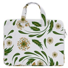 Folk Flowers Pattern Floral Surface Design Macbook Pro Double Pocket Laptop Bag (large) by Eskimos