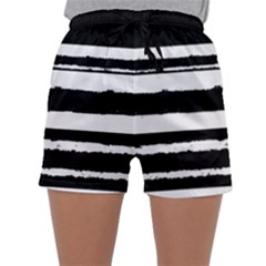 Bandes Abstrait Blanc/noir Sleepwear Shorts by kcreatif