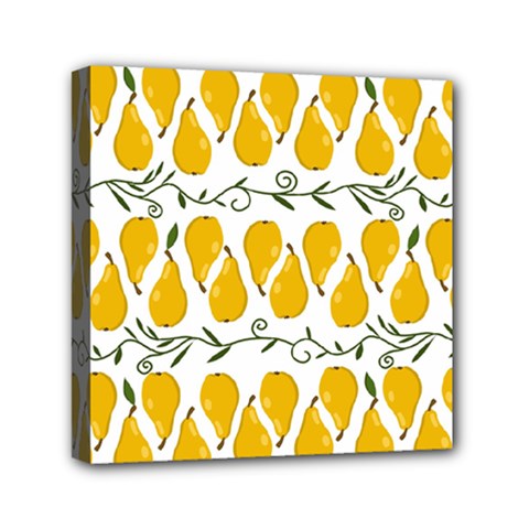 Juicy Yellow Pear Mini Canvas 6  X 6  (stretched) by SychEva