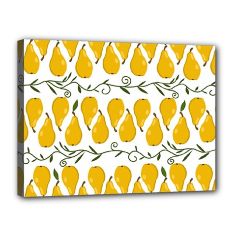Juicy Yellow Pear Canvas 16  X 12  (stretched) by SychEva