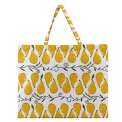 Juicy Yellow Pear Zipper Large Tote Bag by SychEva