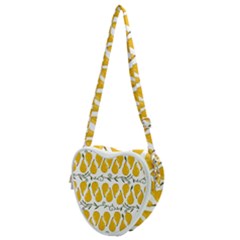 Juicy Yellow Pear Heart Shoulder Bag by SychEva
