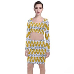 Juicy Yellow Pear Top And Skirt Sets by SychEva