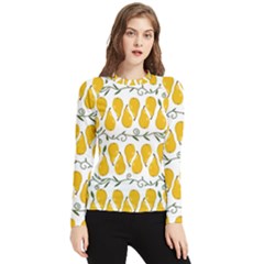 Juicy Yellow Pear Women s Long Sleeve Rash Guard by SychEva