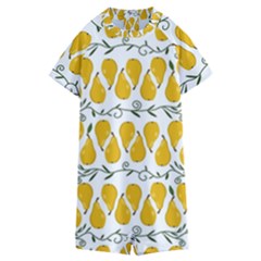 Juicy Yellow Pear Kids  Boyleg Half Suit Swimwear by SychEva