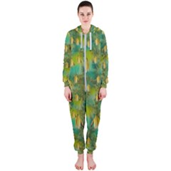 Love To The Flowers And Colors In A Beautiful Habitat Hooded Jumpsuit (ladies)  by pepitasart