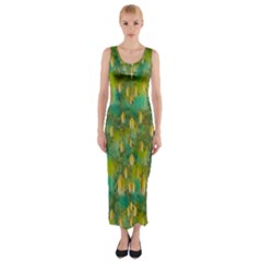 Love To The Flowers And Colors In A Beautiful Habitat Fitted Maxi Dress by pepitasart