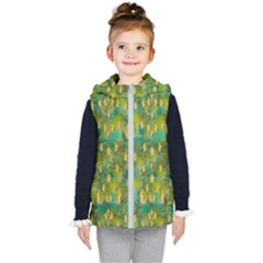 Love To The Flowers And Colors In A Beautiful Habitat Kids  Hooded Puffer Vest by pepitasart