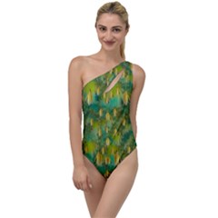 Love To The Flowers And Colors In A Beautiful Habitat To One Side Swimsuit by pepitasart