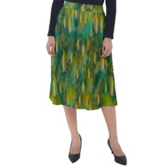 Love To The Flowers And Colors In A Beautiful Habitat Classic Velour Midi Skirt 