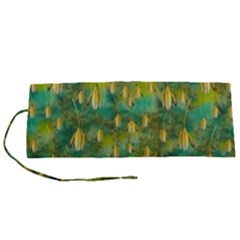 Love To The Flowers And Colors In A Beautiful Habitat Roll Up Canvas Pencil Holder (s) by pepitasart