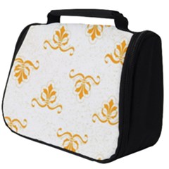 White With Orange Fdl Full Print Travel Pouch (big) by SomethingForEveryone