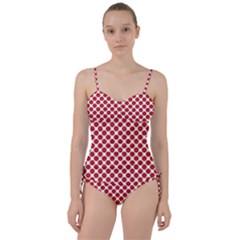 White W Red Dots Sweetheart Tankini Set by SomethingForEveryone