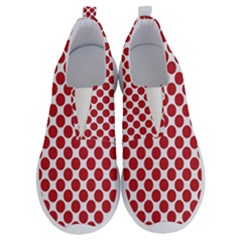 White W Red Dots No Lace Lightweight Shoes by SomethingForEveryone
