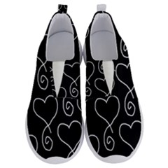 White Outlined Hearts No Lace Lightweight Shoes by SomethingForEveryone