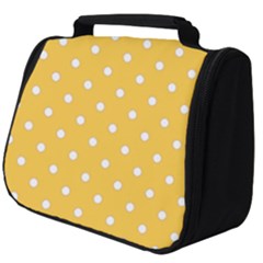 1950 Happy Summer Yellow White Dots Full Print Travel Pouch (big) by SomethingForEveryone