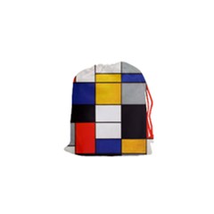 Composition A By Piet Mondrian Drawstring Pouch (xs)