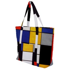 Composition A By Piet Mondrian Zip Up Canvas Bag by maximumstreetcouture