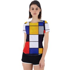Composition A By Piet Mondrian Back Cut Out Sport Tee