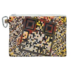 Root Humanity Bar And Qr Code Flash Orange And Purple Canvas Cosmetic Bag (xl) by WetdryvacsLair