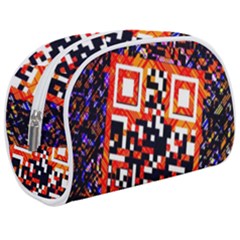 Root Humanity Bar And Qr Code In Flash Orange And Purple Make Up Case (medium)
