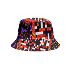 Root Humanity Bar And Qr Code In Flash Orange And Purple Inside Out Bucket Hat (kids) by WetdryvacsLair