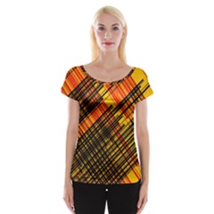 Root Humanity Orange Yellow And Black Cap Sleeve Top by WetdryvacsLair