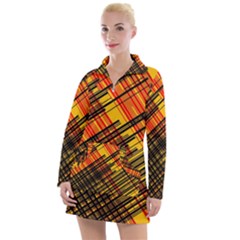 Root Humanity Orange Yellow And Black Women s Long Sleeve Casual Dress by WetdryvacsLair