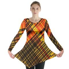 Root Humanity Orange Yellow And Black Long Sleeve Tunic  by WetdryvacsLair