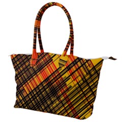 Root Humanity Orange Yellow And Black Canvas Shoulder Bag by WetdryvacsLair
