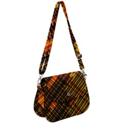 Root Humanity Orange Yellow And Black Saddle Handbag by WetdryvacsLair