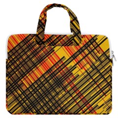 Root Humanity Orange Yellow And Black Macbook Pro Double Pocket Laptop Bag (large) by WetdryvacsLair