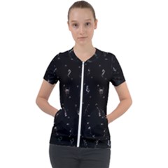 Sequence Card Collection Short Sleeve Zip Up Jacket by WetdryvacsLair