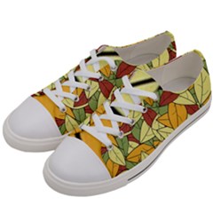 Autumn Bright Leaves Men s Low Top Canvas Sneakers
