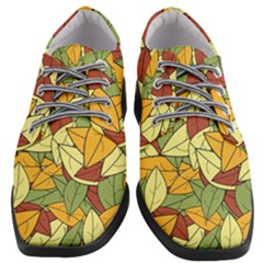 Autumn Bright Leaves Women Heeled Oxford Shoes
