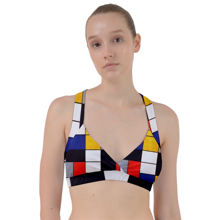 Composition A By Piet Mondrian Sweetheart Sports Bra