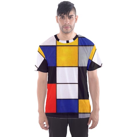 Composition A By Piet Mondrian Men s Sport Mesh Tee by maximumstreetcouture