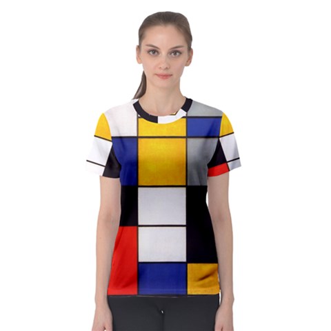 Composition A By Piet Mondrian Women s Sport Mesh Tee by maximumstreetcouture