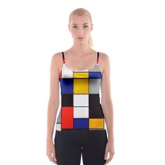 Composition A By Piet Mondrian Spaghetti Strap Top